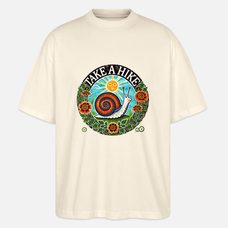 Wanderschnecke - Stanley/Stella Oversized Unisex Bio T-Shirt Blaster 2.0 - Natur