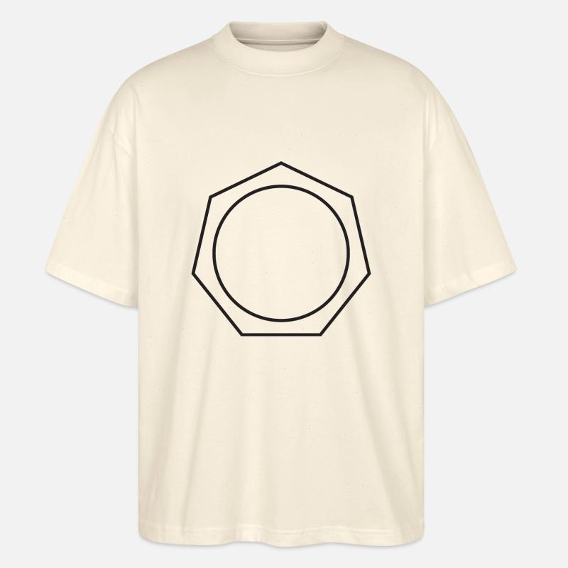Kreis im Siebeneck oder Mutter - Stanley/Stella Oversized Unisex Bio T-Shirt Blaster 2.0 - Natur