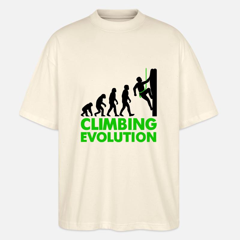Climbing Evolution Klettern - Stanley/Stella Oversized Unisex Bio T-Shirt Blaster 2.0 - Natur