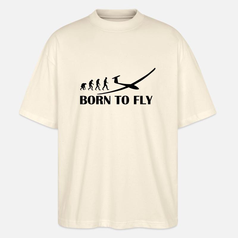 born to fly - Stanley/Stella Oversized Unisex Bio T-Shirt Blaster 2.0 - Natur