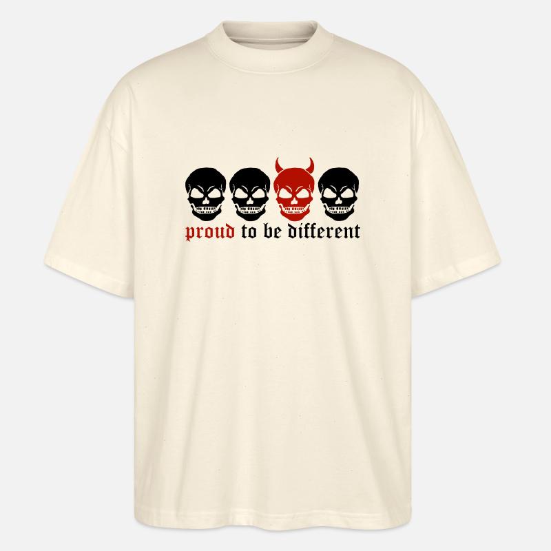 DIFFERENT SKULL - 2C - Stanley/Stella Oversized Unisex Bio T-Shirt Blaster 2.0 - Natur