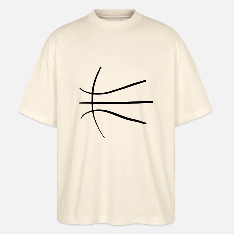 Basketbäll 07 Zeichenfläche 7 - Stanley/Stella Oversized Unisex Bio T-Shirt Blaster 2.0 - Natur