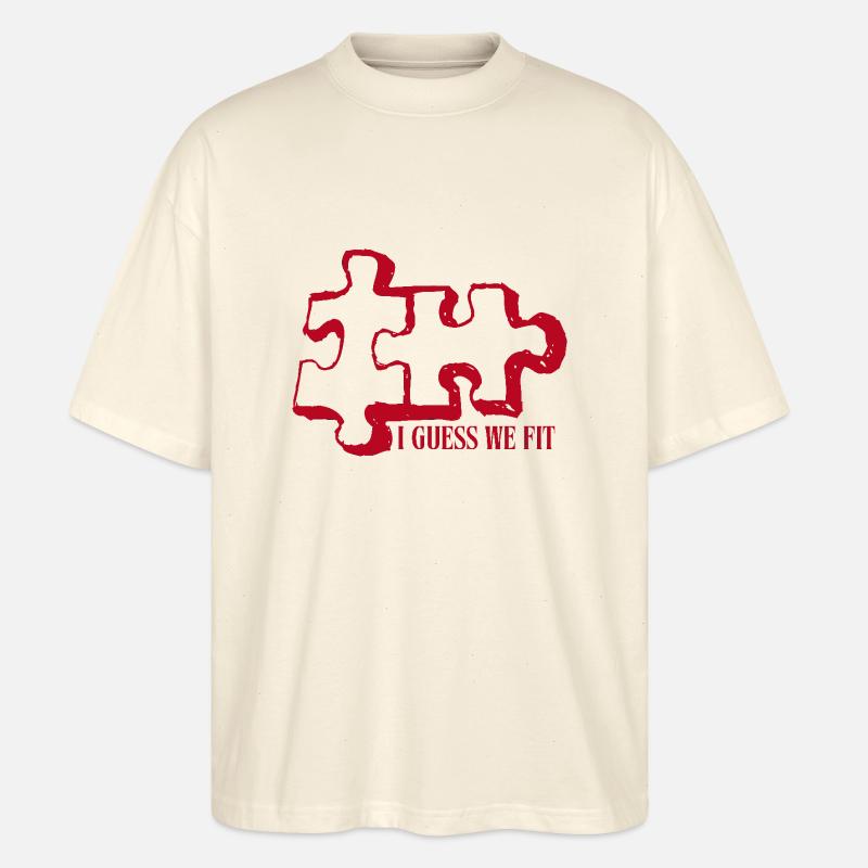 Puzzlestücke - Stanley/Stella Oversized Unisex Bio T-Shirt Blaster 2.0 - Natur