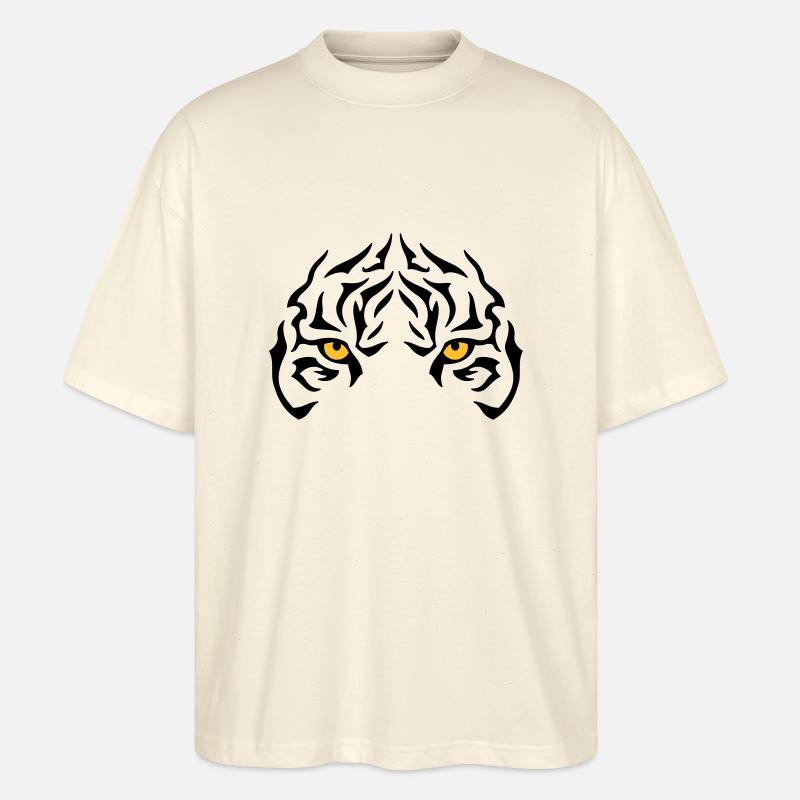 Der Blick des Tigers - Stanley/Stella Oversized Unisex Bio T-Shirt Blaster 2.0 - Natur