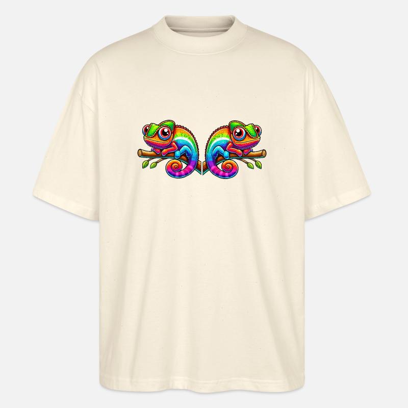 Bande dessinée Caméléon 2 - T-shirt bio Blaster 2.0 coupe oversize Stanley/Stella Unisexe - écru doux
