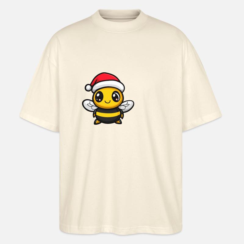 Abeille Noël Noël - T-shirt bio Blaster 2.0 coupe oversize Stanley/Stella Unisexe - écru doux
