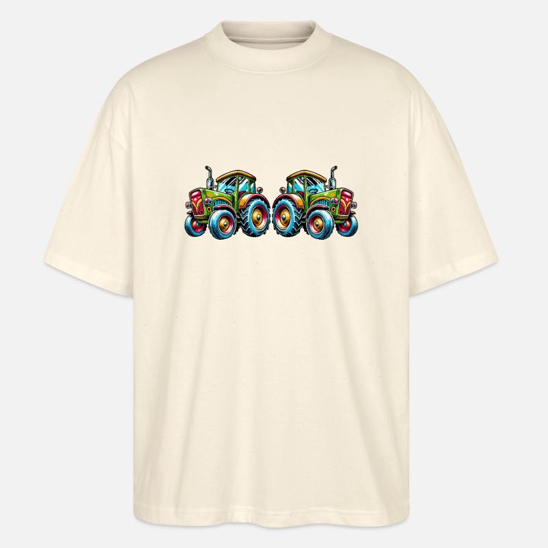 traktor 2 - Stanley/Stella Oversized Unisex Bio T-Shirt Blaster 2.0 - Natur