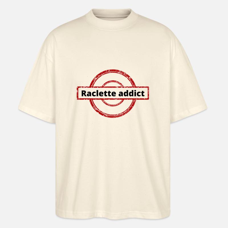 Raclette-Süchtiger - Stanley/Stella Oversized Unisex Bio T-Shirt Blaster 2.0 - Natur