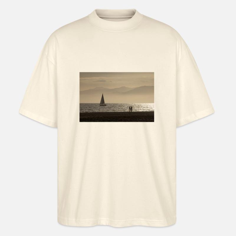 Abendstimmung am Venice Beach - Stanley/Stella Oversized Unisex Bio T-Shirt Blaster 2.0 - Natur