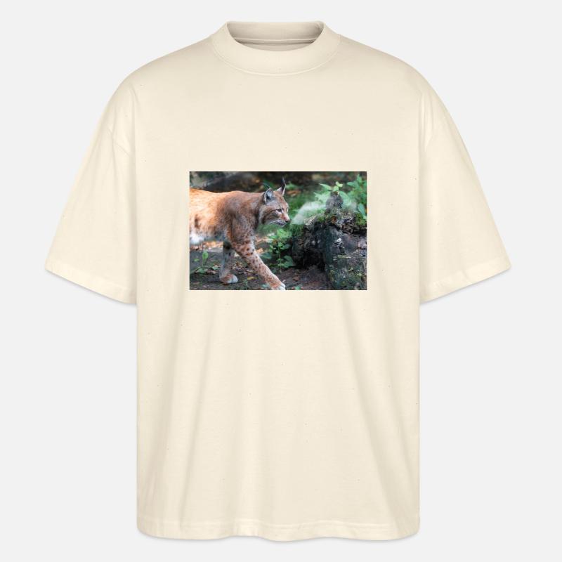 Eurasischer Luchs oder Nördlicher Luchs - Stanley/Stella Oversized Unisex Bio T-Shirt Blaster 2.0 - Natur