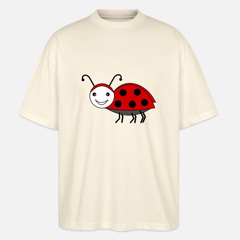 Maikäfer rot - Stanley/Stella Oversized Unisex Bio T-Shirt Blaster 2.0 - Natur