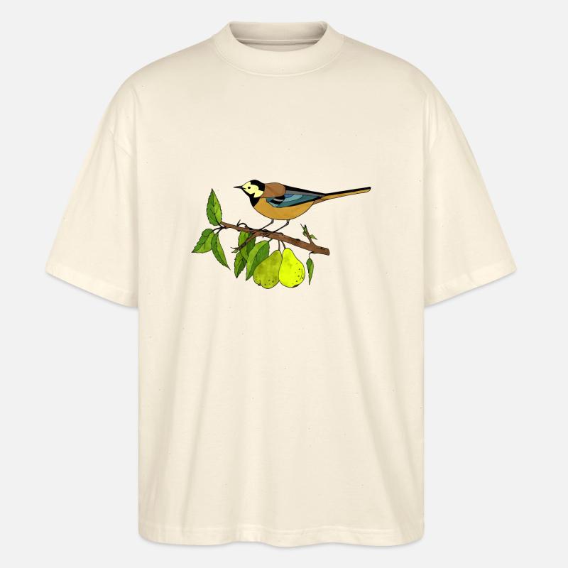 Bunter Vogel - Stanley/Stella Oversized Unisex Bio T-Shirt Blaster 2.0 - Natur