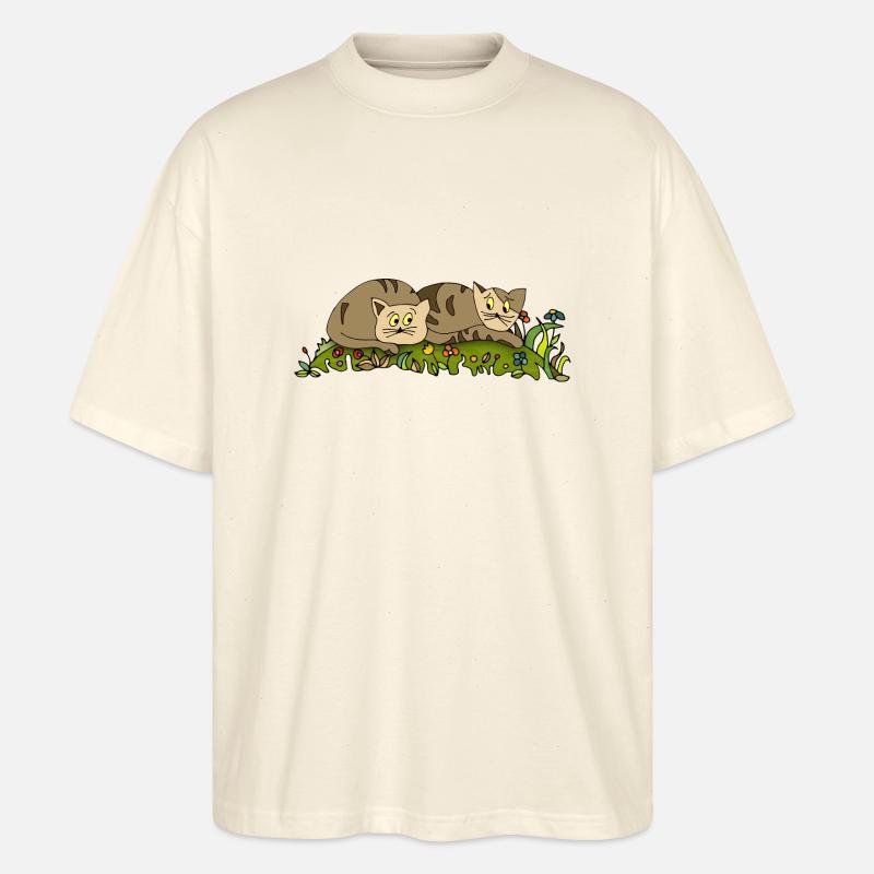 Katzen - Stanley/Stella Oversized Unisex Bio T-Shirt Blaster 2.0 - Natur