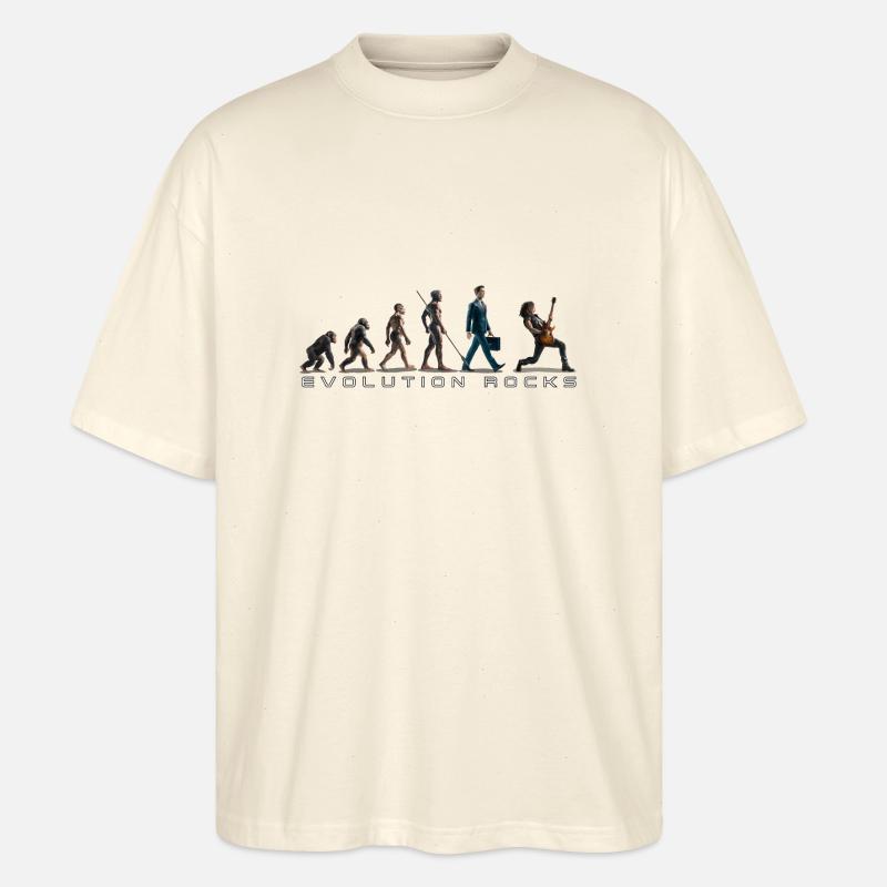 Evolution Guitar Player - Stanley/Stella Oversized Unisex Bio T-Shirt Blaster 2.0 - Natur