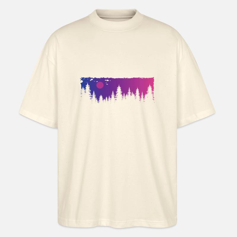 Wald Natur Landschaft Bäume - Stanley/Stella Oversized Unisex Bio T-Shirt Blaster 2.0 - Natur