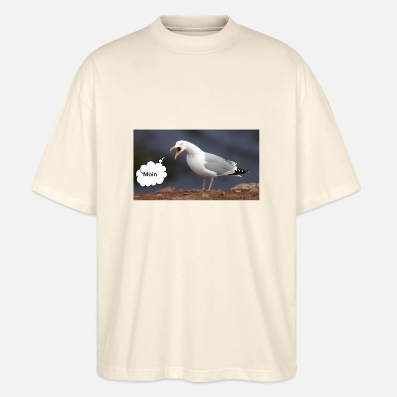Moin Möwe - Stanley/Stella Oversized Unisex Bio T-Shirt Blaster 2.0 - Natur