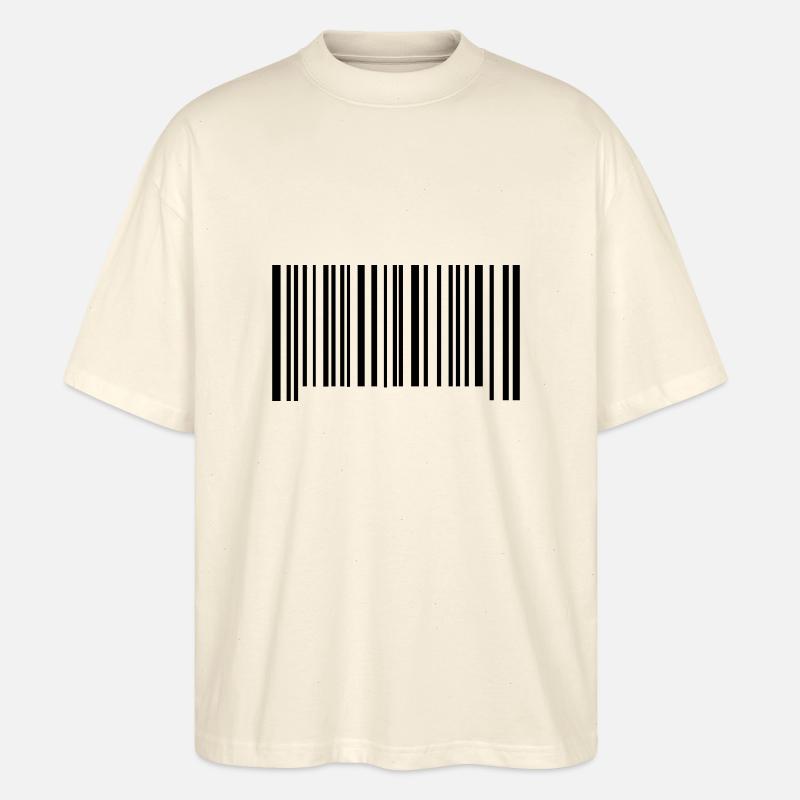 barcode - Stanley/Stella Oversized Unisex Organic T-shirt Blaster 2.0 - soft Ecru