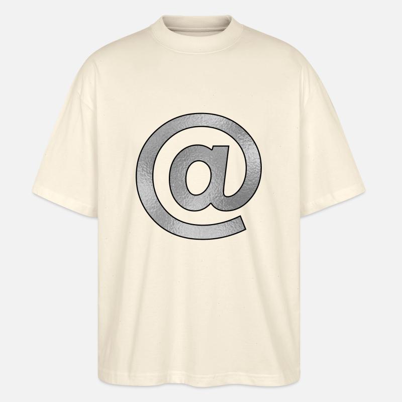 Zeichen @ Silber - Stanley/Stella Oversized Unisex Bio T-Shirt Blaster 2.0 - Natur