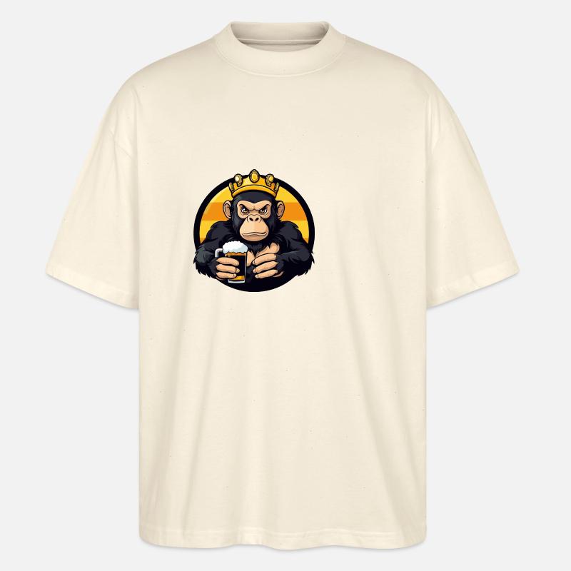 Monkey Beer Comic - Stanley/Stella Oversized Unisex Organic T-shirt Blaster 2.0 - soft Ecru