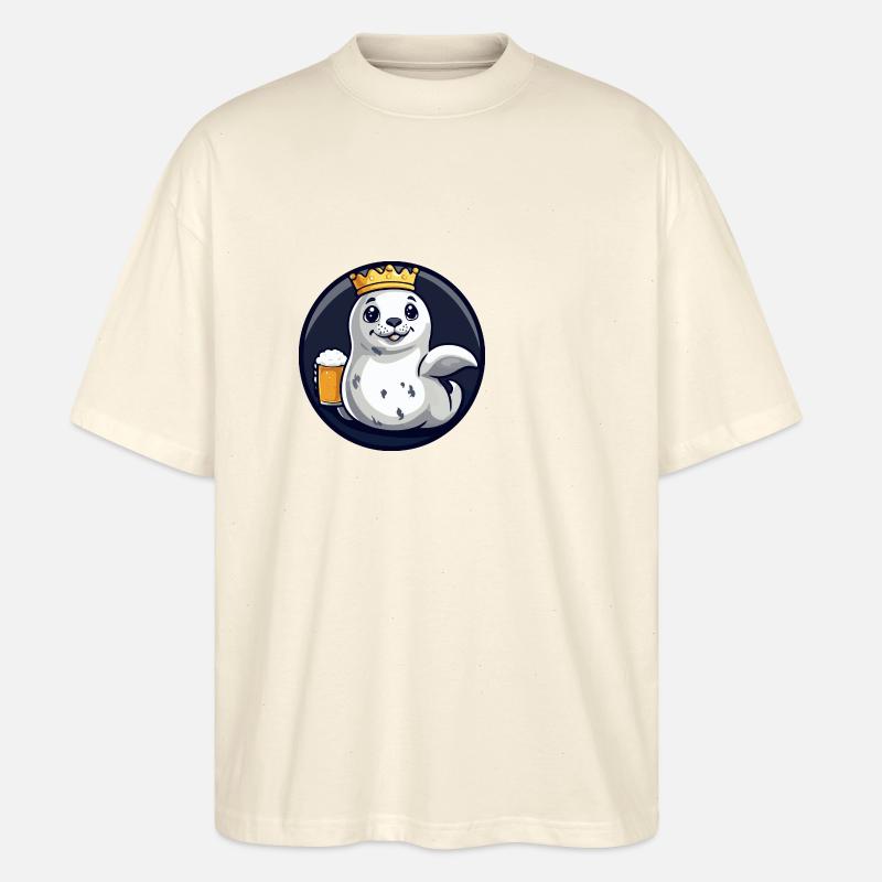 Robbe Tier Bier Comic - Stanley/Stella Oversized Unisex Bio T-Shirt Blaster 2.0 - Natur