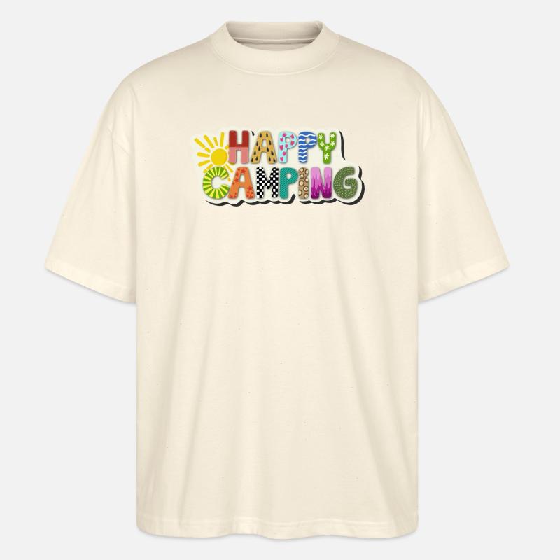 Happy Camping - Stanley/Stella Oversized Unisex Bio T-Shirt Blaster 2.0 - Natur