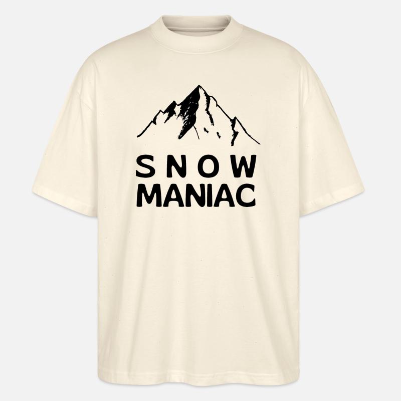 SNOW MANIAC - Stanley/Stella Oversized Unisex Bio T-Shirt Blaster 2.0 - Natur
