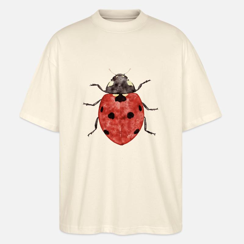 Marienkäfer - Stanley/Stella Oversized Unisex Bio T-Shirt Blaster 2.0 - Natur