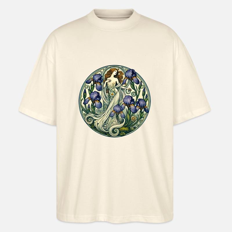 Déesse de l’Iris - T-shirt bio Blaster 2.0 coupe oversize Stanley/Stella Unisexe - écru doux