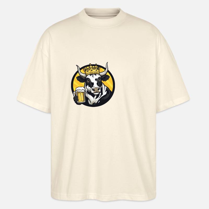 Kuh Bier Comic - Stanley/Stella Oversized Unisex Bio T-Shirt Blaster 2.0 - Natur
