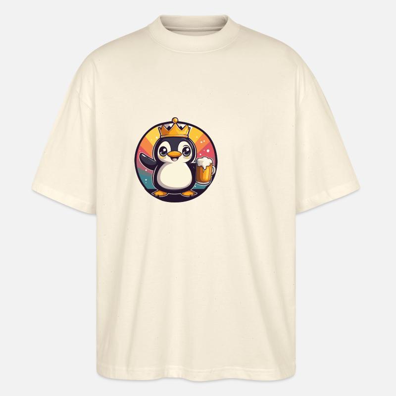 Pinguin Bier Comic - Stanley/Stella Oversized Unisex Bio T-Shirt Blaster 2.0 - Natur