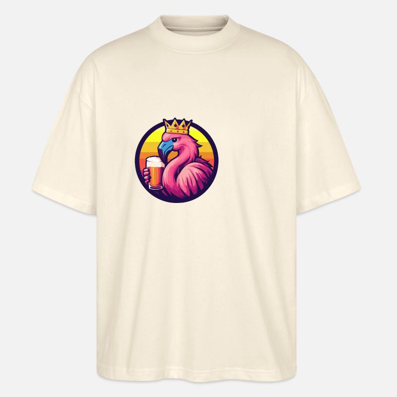 Flamingo Bier Comic - Stanley/Stella Oversized Unisex Bio T-Shirt Blaster 2.0 - Natur
