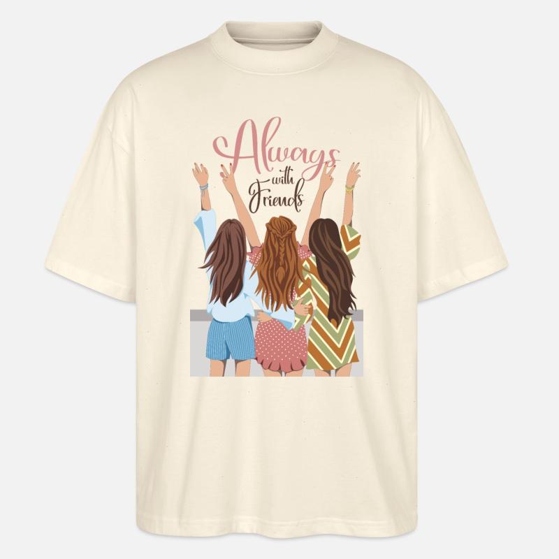 Immer mit Freunden - Stanley/Stella Oversized Unisex Bio T-Shirt Blaster 2.0 - Natur