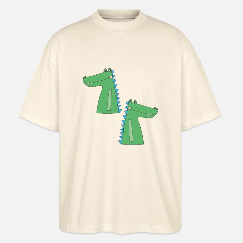 kroko zu zweit - Stanley/Stella Oversized Unisex Bio T-Shirt Blaster 2.0 - Natur