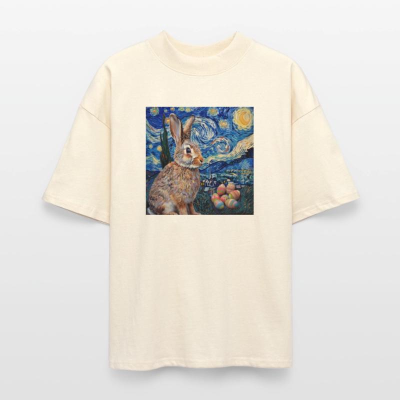 easter bunny, easter, bunny, happy easter, easter eggs Stanley/Stella Oversized Unisex Organic T-shirt Blaster 2.0