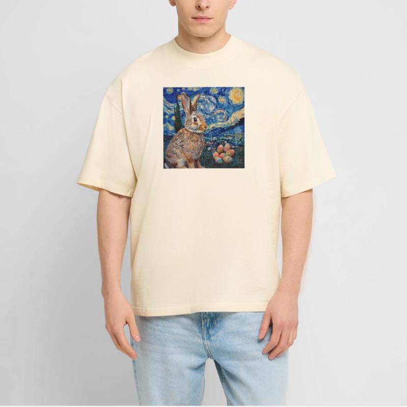 easter bunny, easter, bunny, happy easter, easter eggs Stanley/Stella Oversized Unisex Organic T-shirt Blaster 2.0