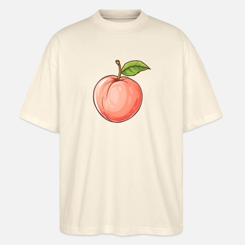 Pêche, Pêche, Fruit, Fruit - T-shirt bio Blaster 2.0 coupe oversize Stanley/Stella Unisexe - écru doux