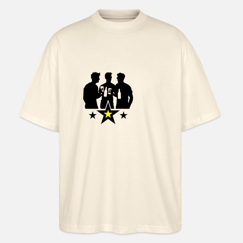 Team Bier Mannschaft - Stanley/Stella Oversized Unisex Bio T-Shirt Blaster 2.0 - Natur