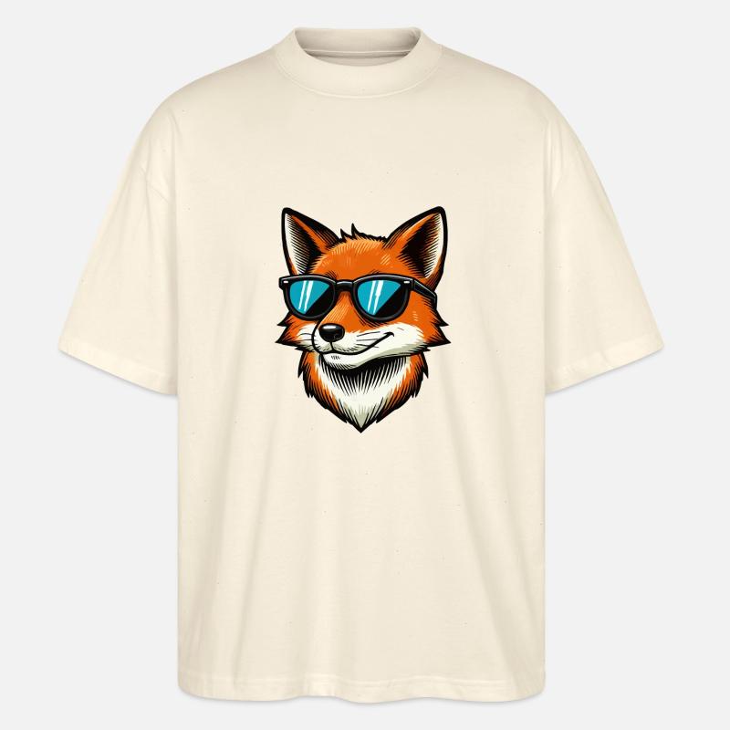 fuchs comic sonnenbrille - Stanley/Stella Oversized Unisex Bio T-Shirt Blaster 2.0 - Natur