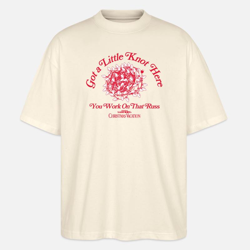 Smukke gaver knude i fe lys - Stanley/Stella Oversize Unisex Øko T-shirt Blaster 2.0 - blød ecru