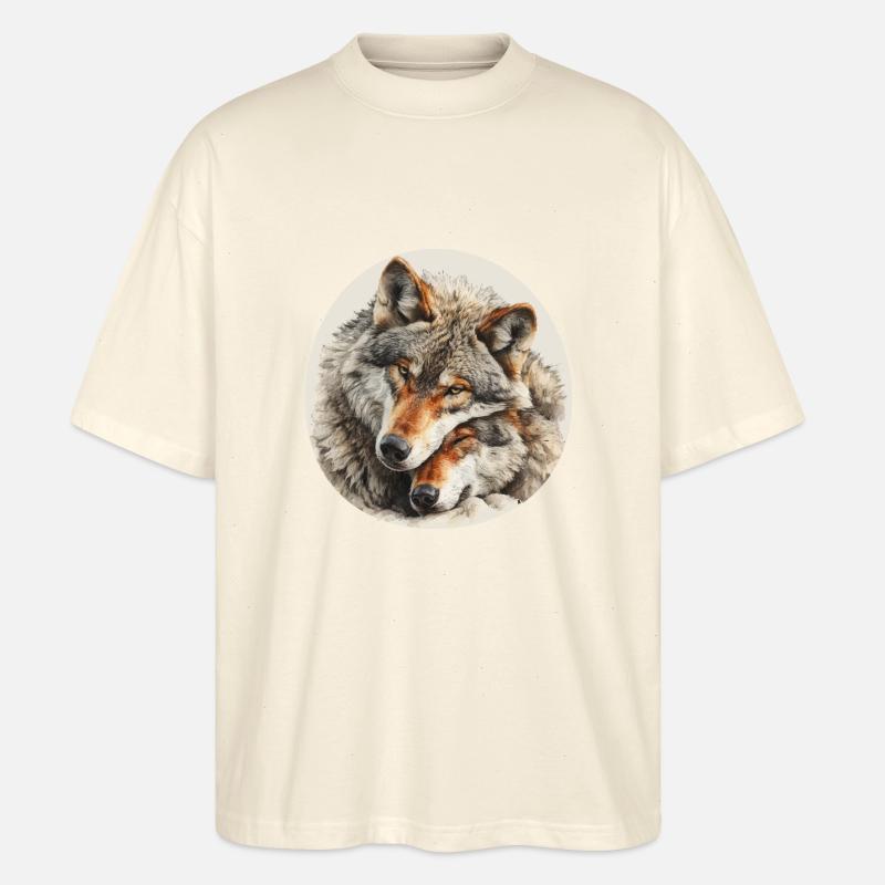 Loups de l’amour véritable - T-shirt bio Blaster 2.0 coupe oversize Stanley/Stella Unisexe - écru doux