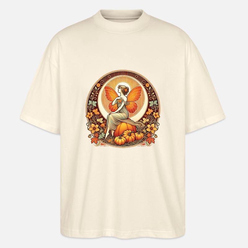 Fée d’automne - T-shirt bio Blaster 2.0 coupe oversize Stanley/Stella Unisexe - écru doux