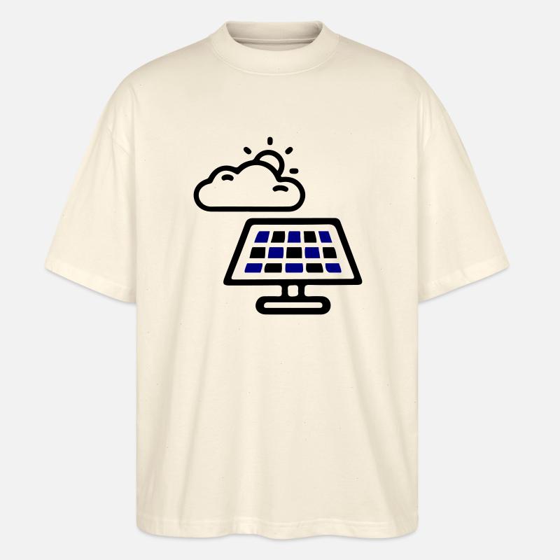 Solar Energie Panele - Stanley/Stella Oversized Unisex Bio T-Shirt Blaster 2.0 - Natur