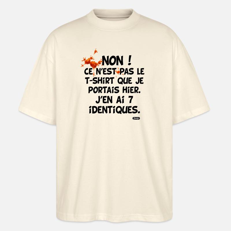 7 tee-shirts identiques - T-shirt bio Blaster 2.0 coupe oversize Stanley/Stella Unisexe - écru doux