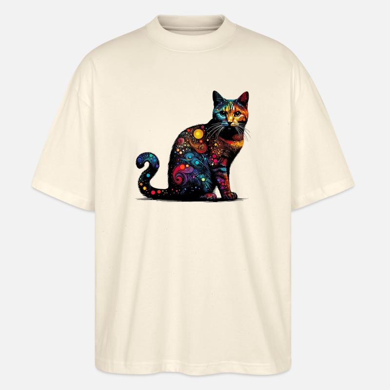 Katze - Stanley/Stella Oversized Unisex Bio T-Shirt Blaster 2.0 - Natur