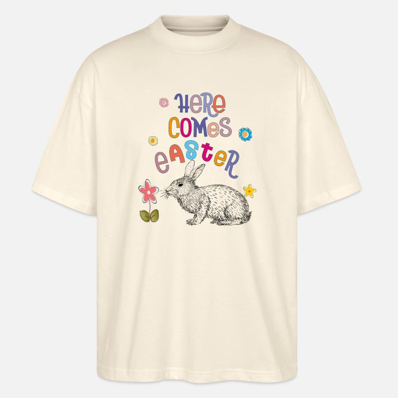 Happy Easter Osterhase - Stanley/Stella Oversized Unisex Bio T-Shirt Blaster 2.0 - Natur