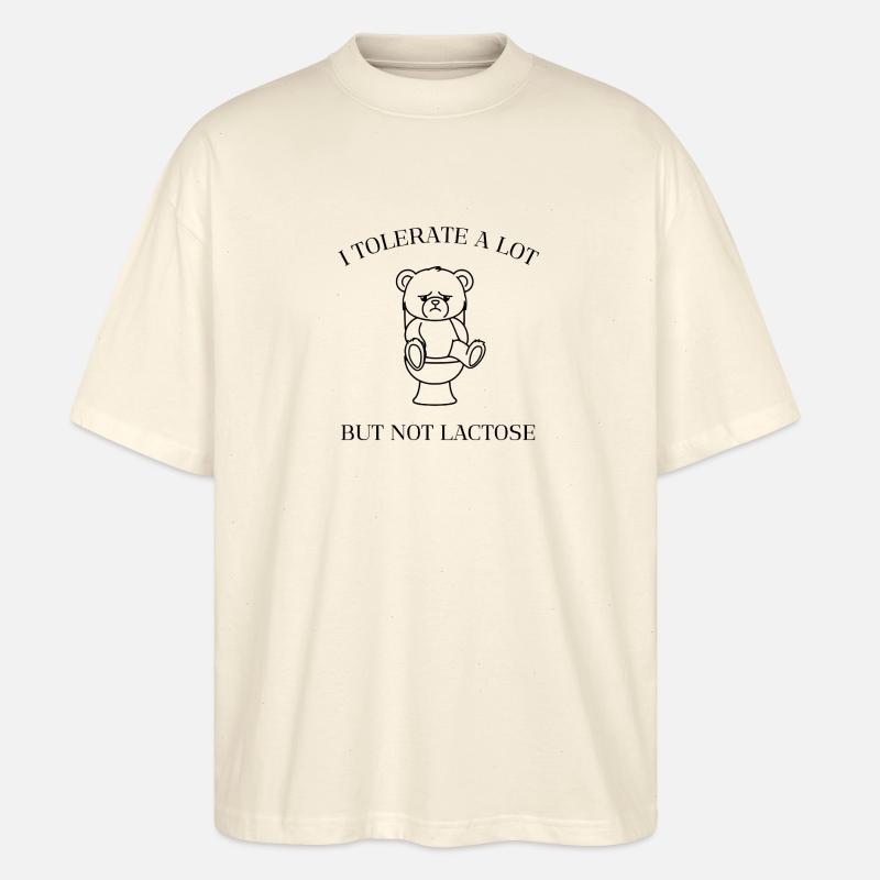 Moody Teddy – No Lactose Allowed - Stanley/Stella Oversized Unisex Bio T-Shirt Blaster 2.0 - Natur