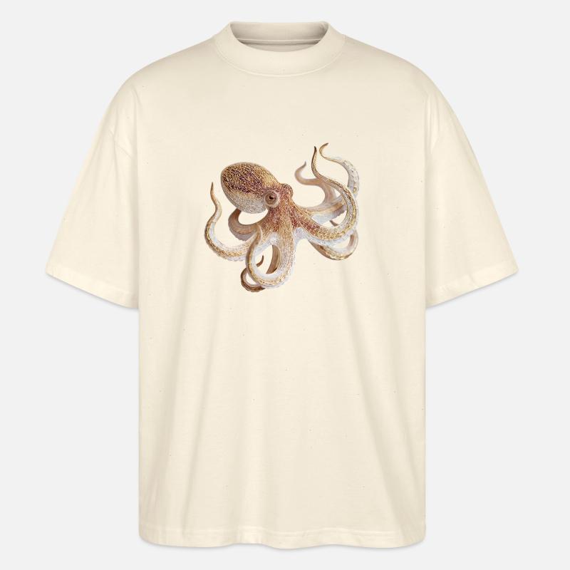 Octopus Net Pattern – Maritime Style - Stanley/Stella Oversized Unisex Organic T-shirt Blaster 2.0 - soft Ecru