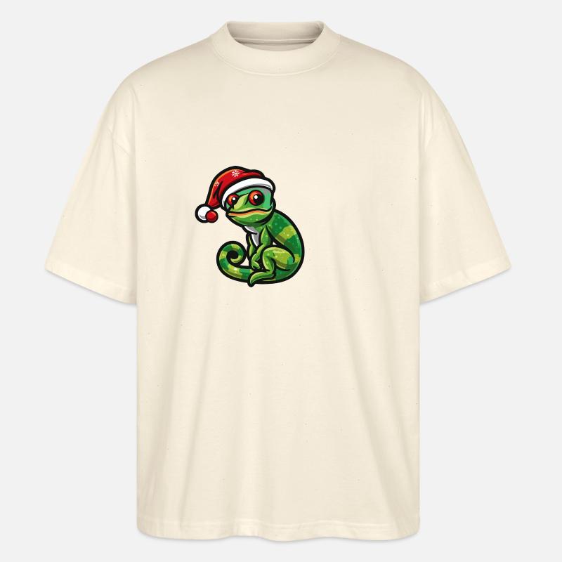 Chameleon Weihnachten - Stanley/Stella Oversized Unisex Bio T-Shirt Blaster 2.0 - Natur