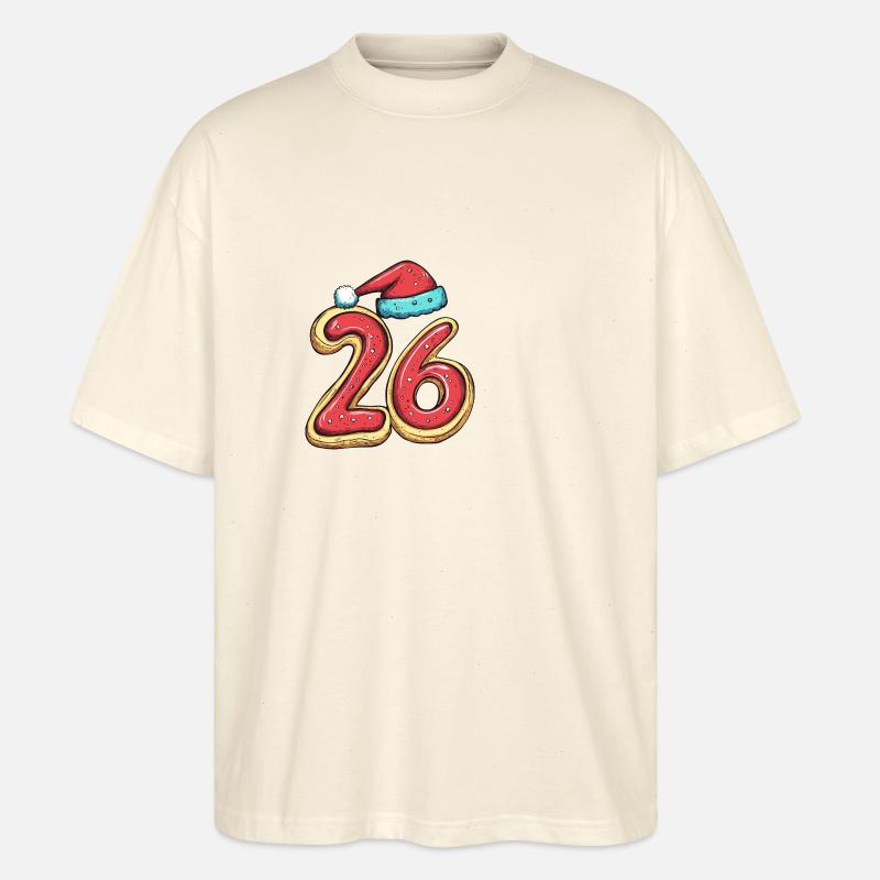 26 Numéro Noël - T-shirt bio Blaster 2.0 coupe oversize Stanley/Stella Unisexe - écru doux