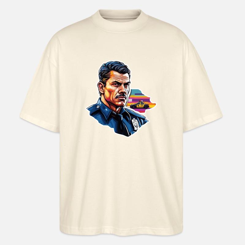 Polizei / Einsatz / Beruf / Job / Einsatzkräfte - Stanley/Stella Oversized Unisex Bio T-Shirt Blaster 2.0 - Natur